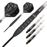 One80 Emorite 04 Darts - Steel Tip - 90% Tungsten - Black