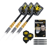 One80 Gunner III Darts - Soft Tip - Lourence Ilagan - Black & Gold