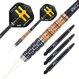 One80 Gunner III Darts - Soft Tip - Lourence Ilagan - Black & Rose Gold