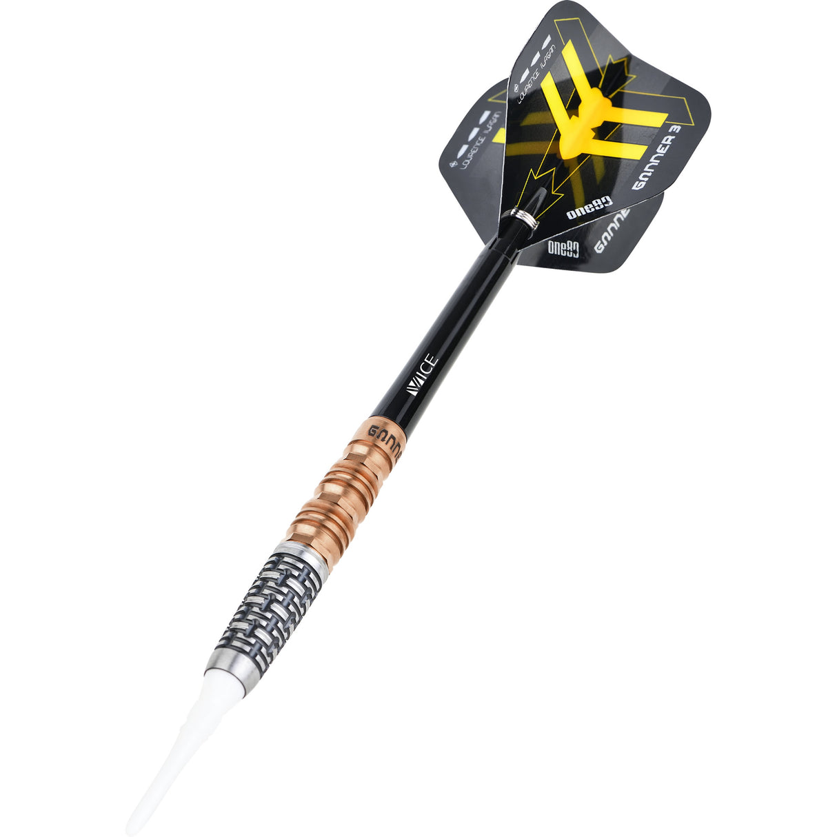 One80 Gunner III Darts - Soft Tip - Lourence Ilagan - Black & Rose Gold