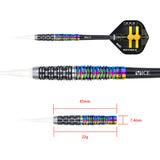 One80 Gunner III Darts - Soft Tip - Lourence Ilagan - Black & Chameleon
