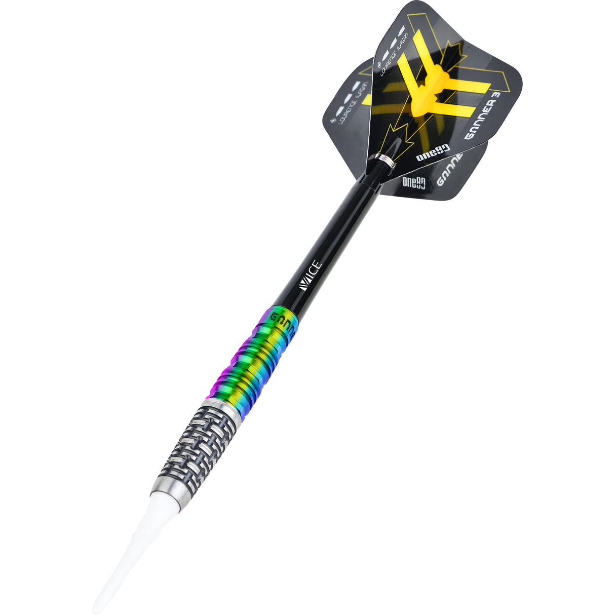 One80 Gunner III Darts - Soft Tip - Lourence Ilagan - Black & Chameleon