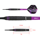 One80 Jelle Klaasen HD Darts - Soft Tip - The Cobra - Black