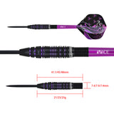 One80 Jelle Klaasen VHD Darts - Steel Tip - The Cobra - Black