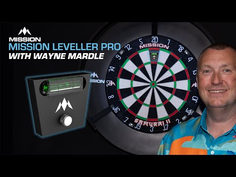 Mission Leveller Pro - Precision Machined Aluminium Dartboard Spirit Level - with Fixing Pin