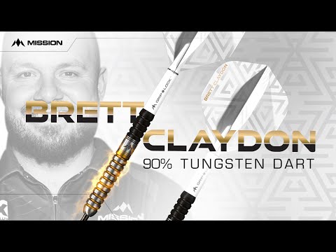 *Mission Brett Claydon Darts - Soft Tip - Black & Gold - 21g