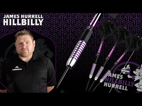 Mission James Hurrell Darts - Steel Tip - Hillbilly - Black & Purple