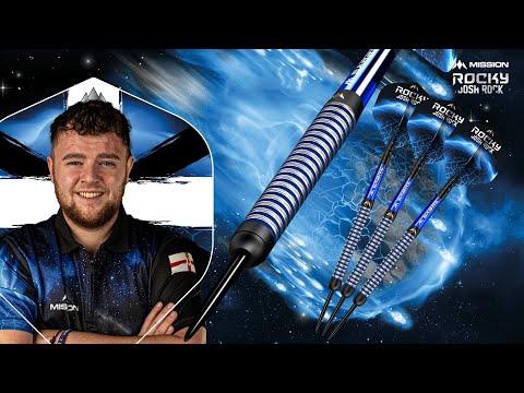 *Mission Josh Rock Darts v1 - Steel Tip - 95% - Rocky - Black & Blue