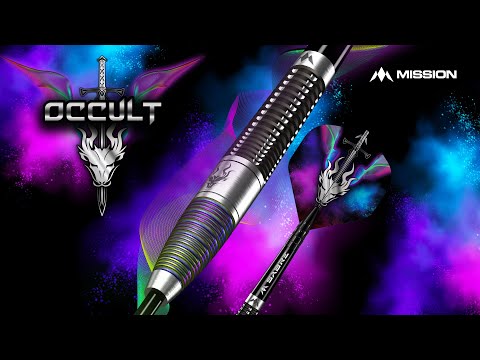 Mission Occult Darts - Steel Tip - 90% - Black & Coral PVD