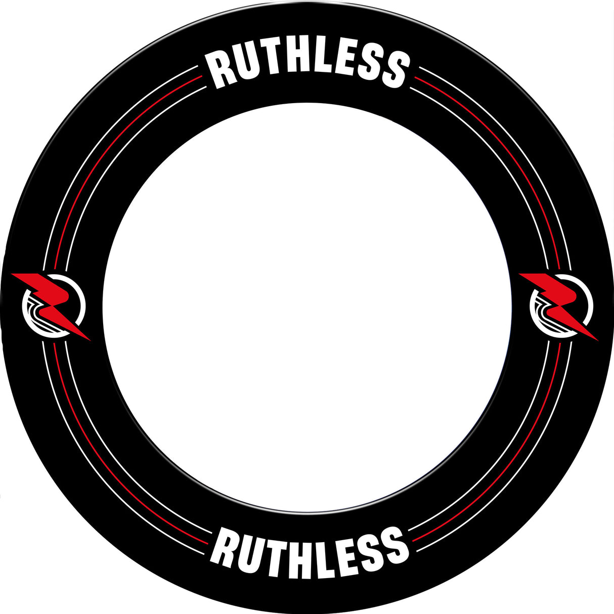 Ruthless Dartboard Surround - Professional - Printed Design - Black