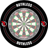 Ruthless Dartboard Surround - Professional - Printed Design - Black