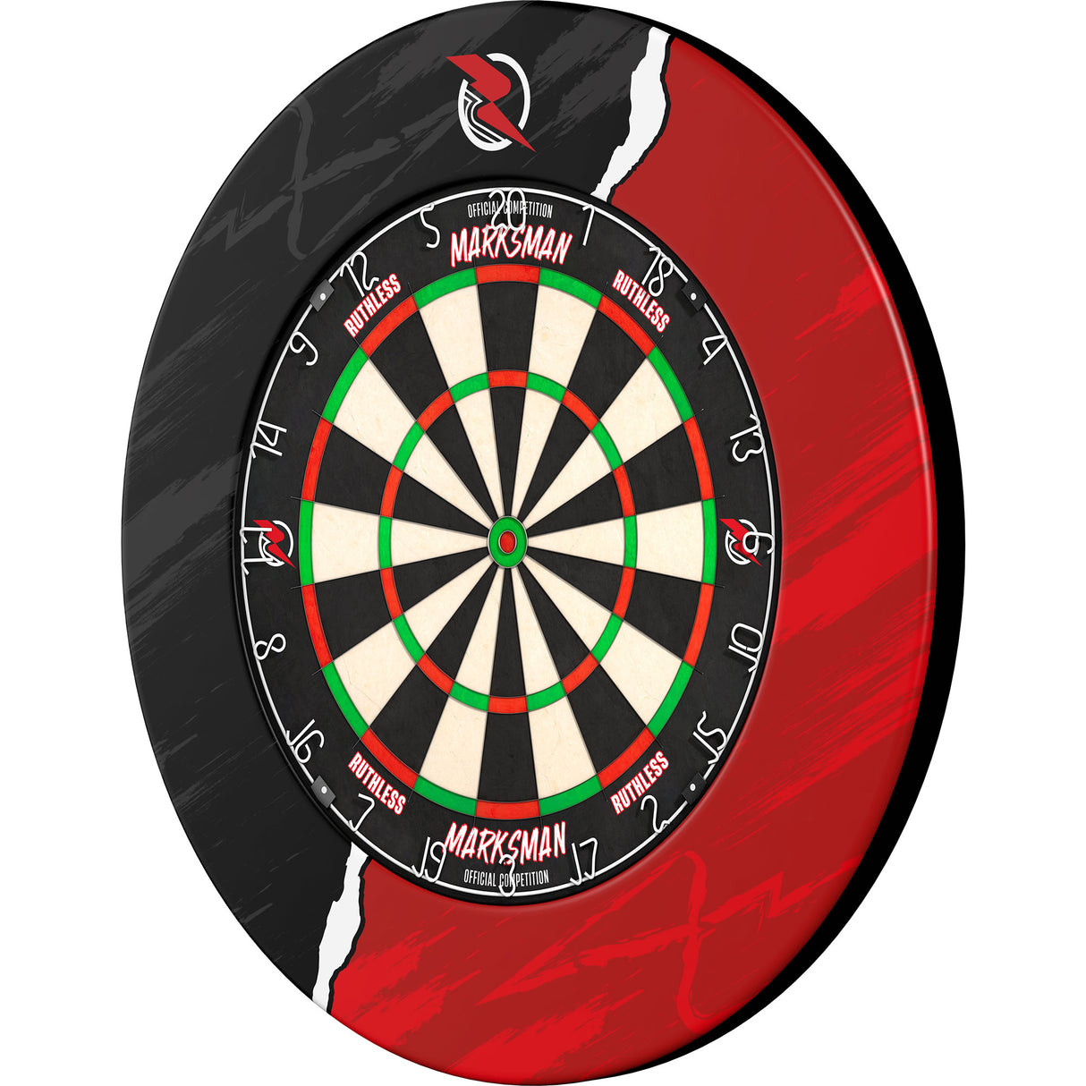 Ruthless Dartboard Surround - Professional - RipTorn - Black & Red