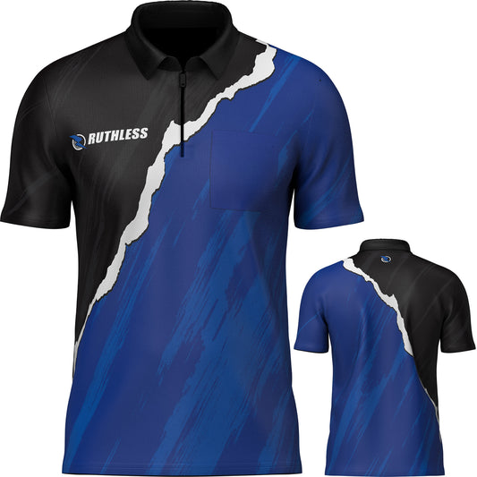 Ruthless RipTorn ECO Dart Shirt - with Pocket - Black & Blue