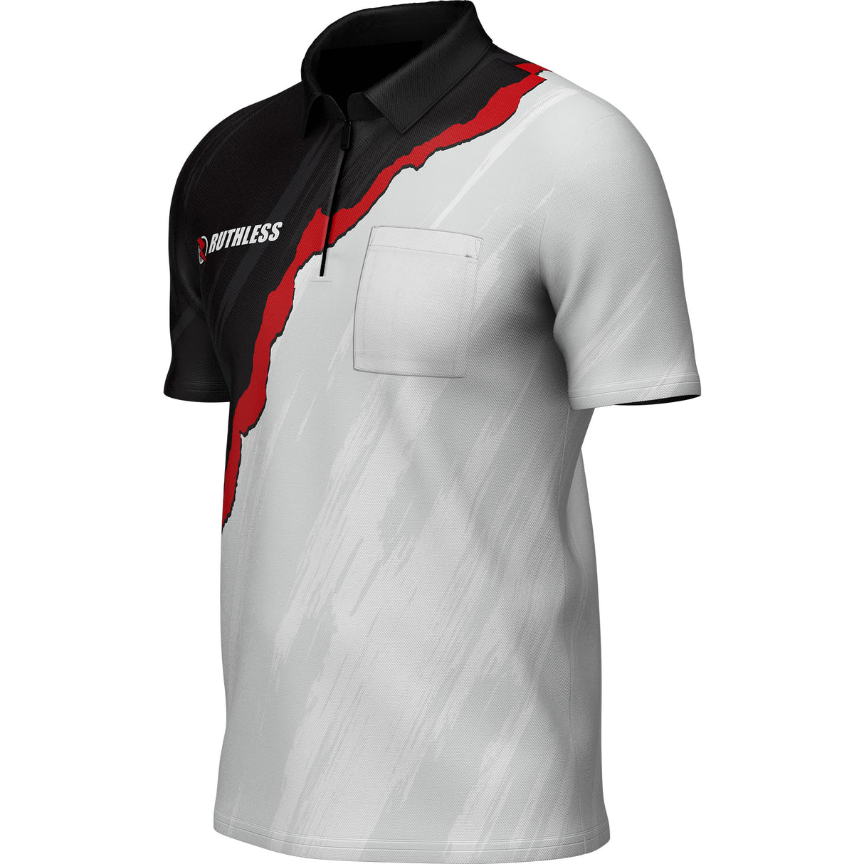 Ruthless RipTorn ECO Dart Shirt - with Pocket - Black & Light Grey