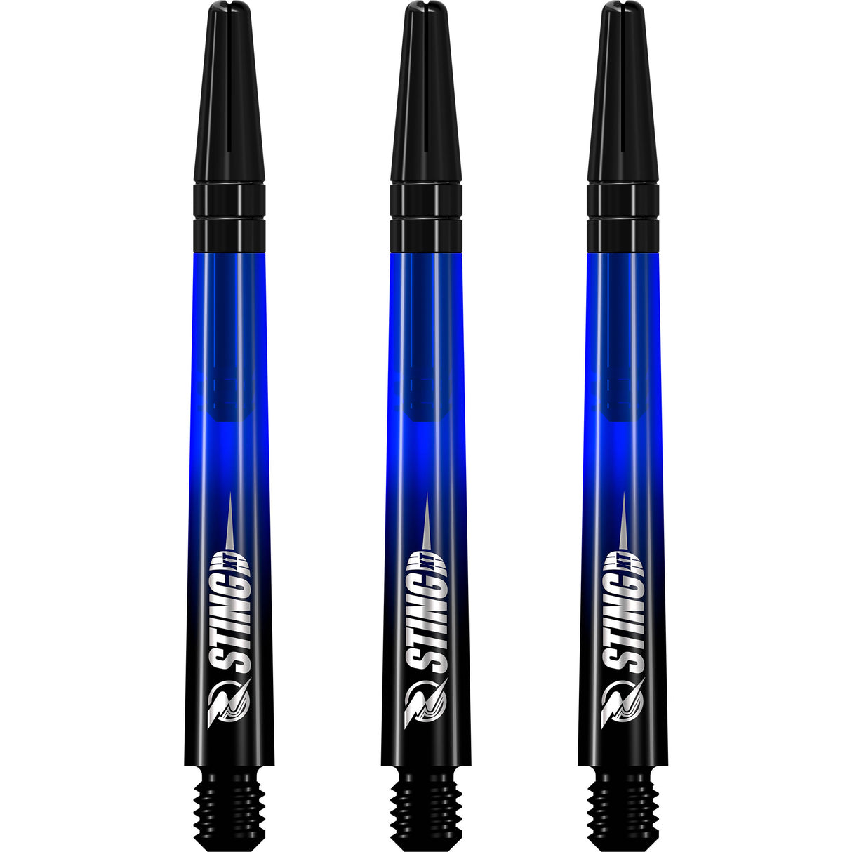 Ruthless Sting XT Dart Shafts - Polycarbonate - Gradient Black & Blue - Black Top
