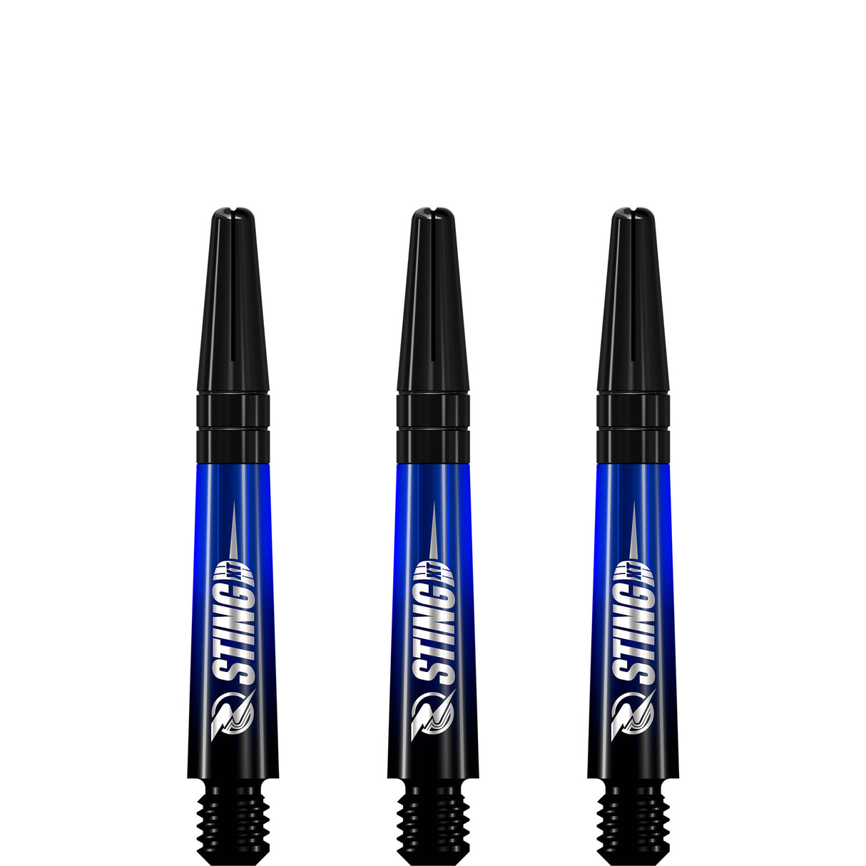 Ruthless Sting XT Dart Shafts - Polycarbonate - Gradient Black & Blue - Black Top
