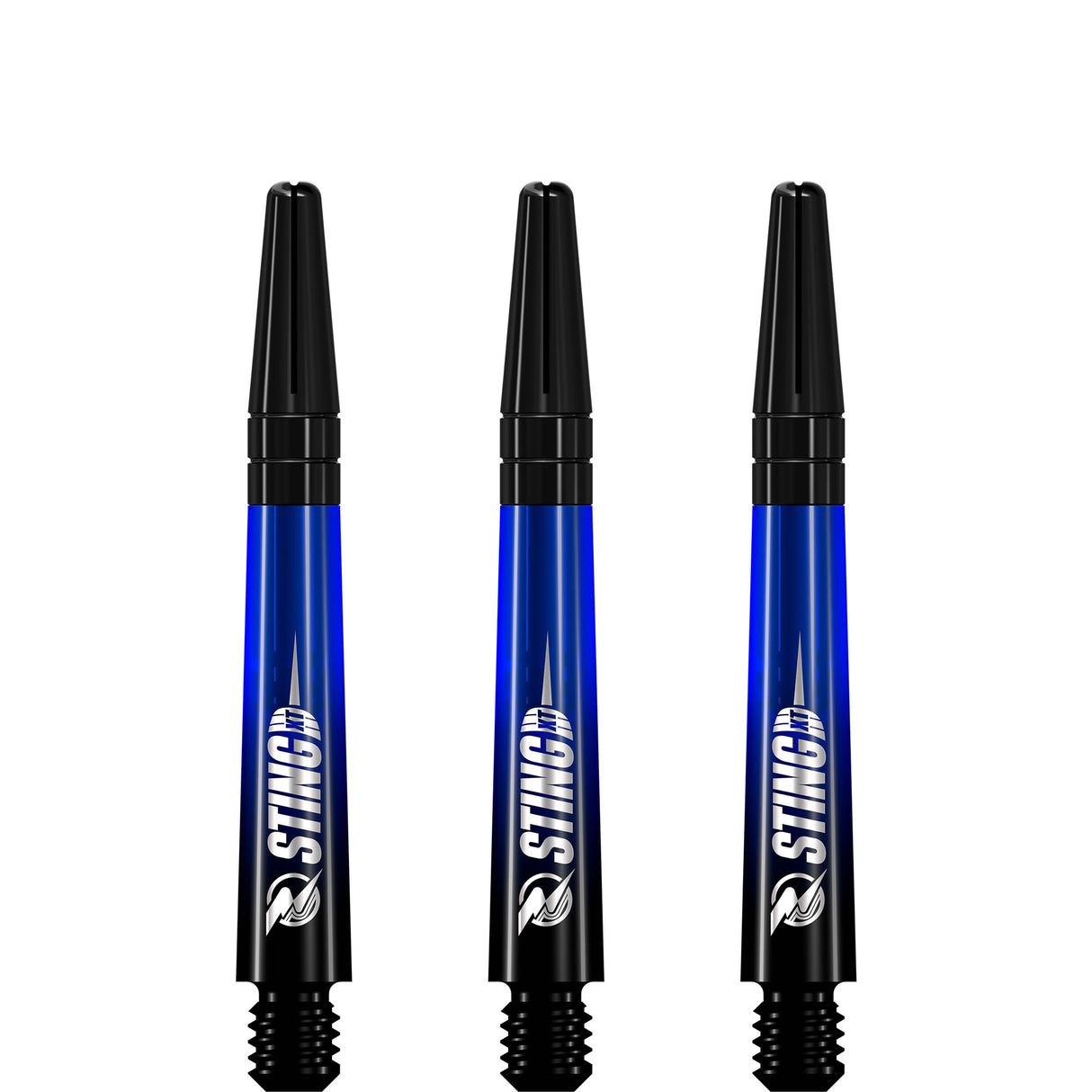 Ruthless Sting XT Dart Shafts - Polycarbonate - Gradient Black & Blue - Black Top