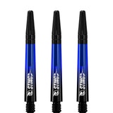 Ruthless Sting XT Dart Shafts - Polycarbonate - Gradient Black & Blue - Black Top