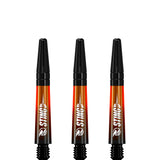 Ruthless Sting XT Dart Shafts - Polycarbonate - Gradient Black & Orange - Black Top