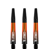 Ruthless Sting XT Dart Shafts - Polycarbonate - Gradient Black & Orange - Black Top