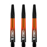 Ruthless Sting XT Dart Shafts - Polycarbonate - Gradient Black & Orange - Black Top