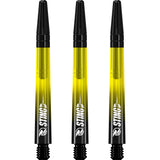 Ruthless Sting XT Dart Shafts - Polycarbonate - Gradient Black & Yellow - Black Top