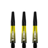 Ruthless Sting XT Dart Shafts - Polycarbonate - Gradient Black & Yellow - Black Top