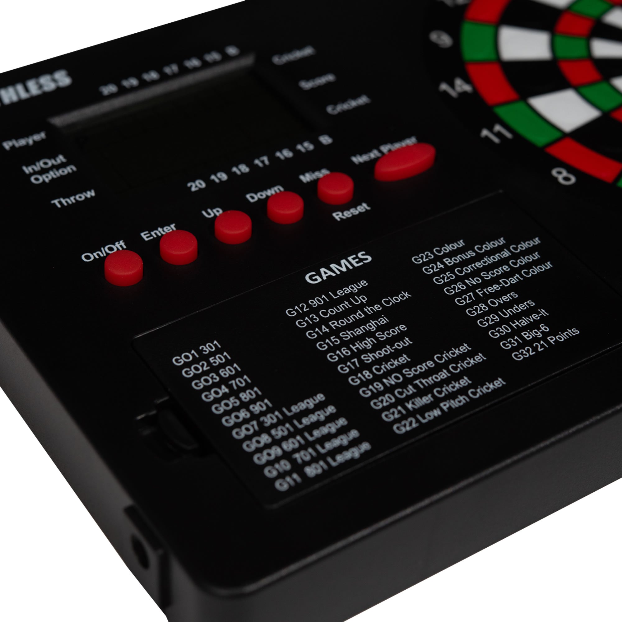 Ruthless TopScore Electronic Dart Scorer - 32 Games - Up to 8 players