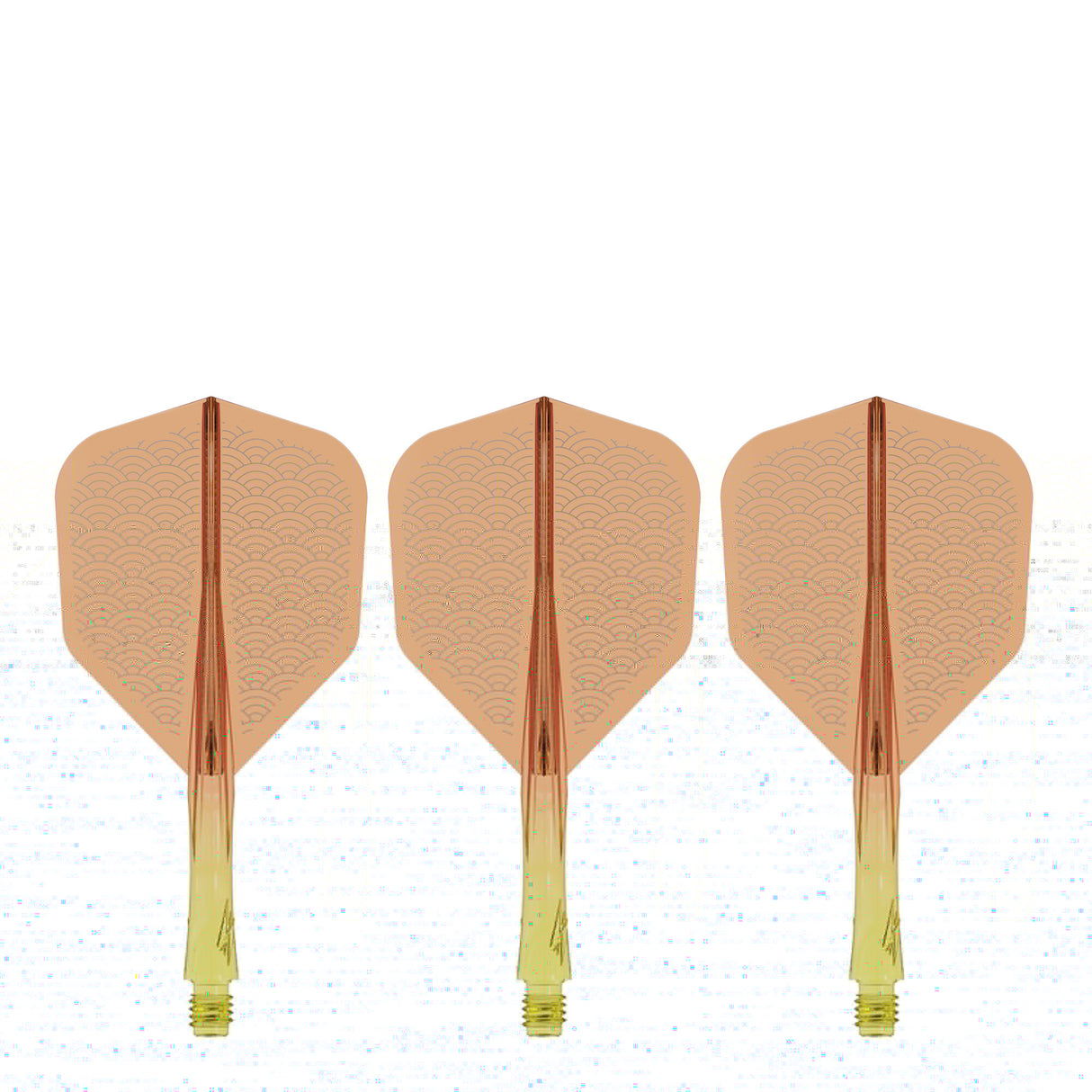 Caliburn SUP Flights - Moulded Shaft and Flight -  Standard No6 - Waves - Yellow & Orange