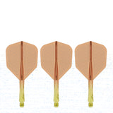 Caliburn SUP Flights - Moulded Shaft and Flight -  Standard No6 - Waves - Yellow & Orange