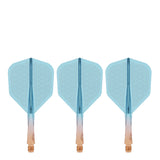 Caliburn SUP Flights - Moulded Shaft and Flight -  Standard No6 - Waves - Orange & Blue