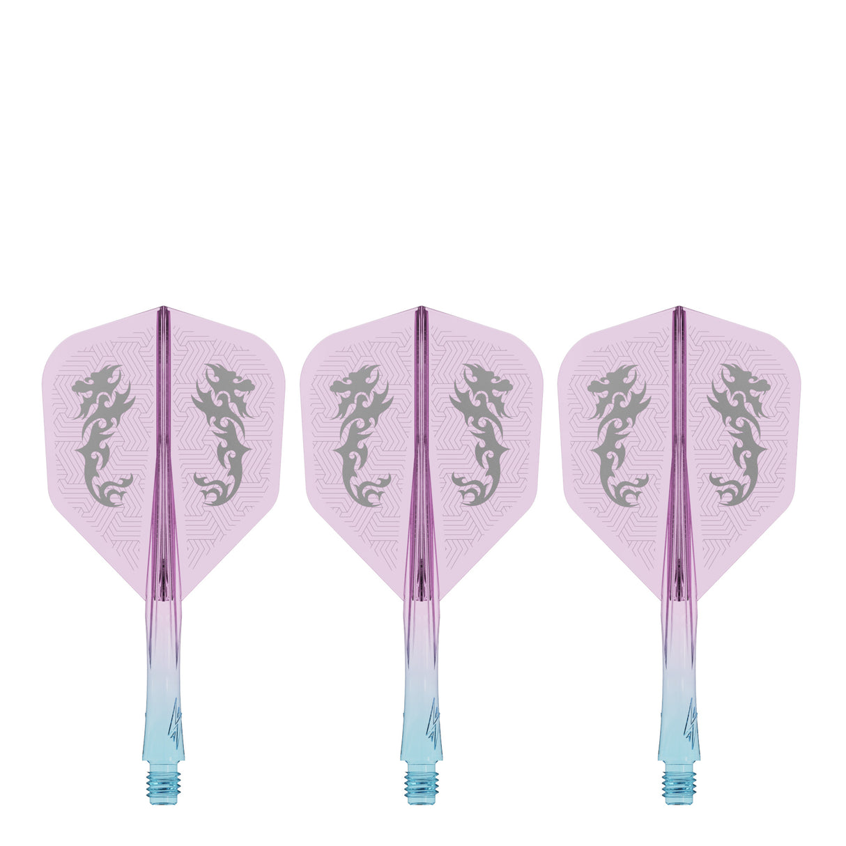 Caliburn SUP Flights - Moulded Shaft and Flight -  Standard No6 - Dragon - Blue & Purple