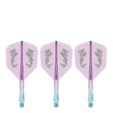 Caliburn SUP Flights - Moulded Shaft and Flight -  Standard No6 - Dragon - Blue & Purple