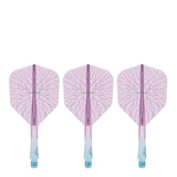 Caliburn SUP Flights - Moulded Shaft and Flight -  Standard No6 - Crack - Blue & Purple