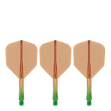 Caliburn SUP Flights - Moulded Shaft and Flight -  Standard No6 - Waves - Green & Orange