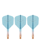 Caliburn SUP Flights - Moulded Shaft and Flight -  Standard No6 - Crack - Orange & Blue