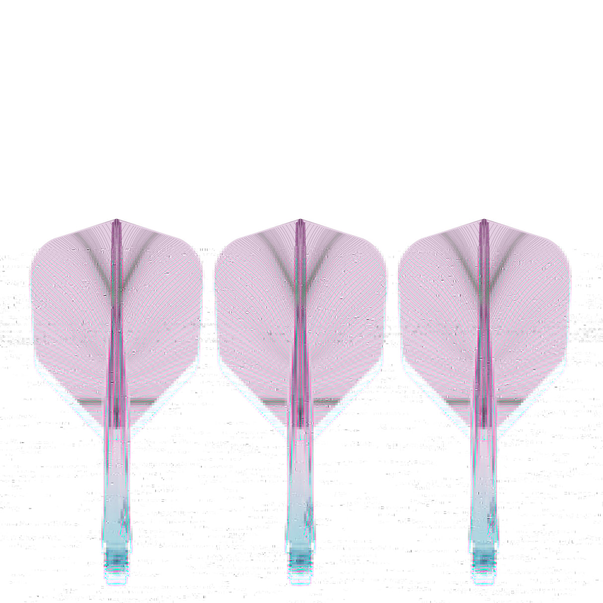 Caliburn SUP Flights - Moulded Shaft and Flight -  Standard No6 - Feather - Blue & Purple