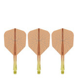 Caliburn SUP Flights - Moulded Shaft and Flight -  Standard No6 - Crack - Yellow & Orange