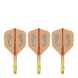 Caliburn SUP Flights - Moulded Shaft and Flight -  Standard No6 - Dragon - Yellow & Orange