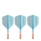 Caliburn SUP Flights - Moulded Shaft and Flight -  Standard No6 - Logo - Orange & Blue