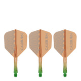 Caliburn SUP Flights - Moulded Shaft and Flight -  Standard No6 - Logo - Green & Orange
