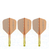 Caliburn SUP Flights - Moulded Shaft and Flight -  Standard No6 - Logo - Yellow & Orange
