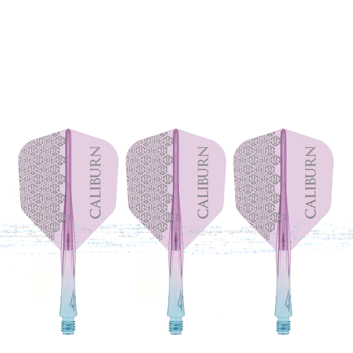 Caliburn SUP Flights - Moulded Shaft and Flight -  Standard No6 - Logo - Blue & Purple