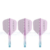 Caliburn SUP Flights - Moulded Shaft and Flight -  Standard No6 - Logo - Blue & Purple