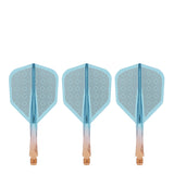 Caliburn SUP Flights - Moulded Shaft and Flight -  Standard No6 - Block - Orange & Blue