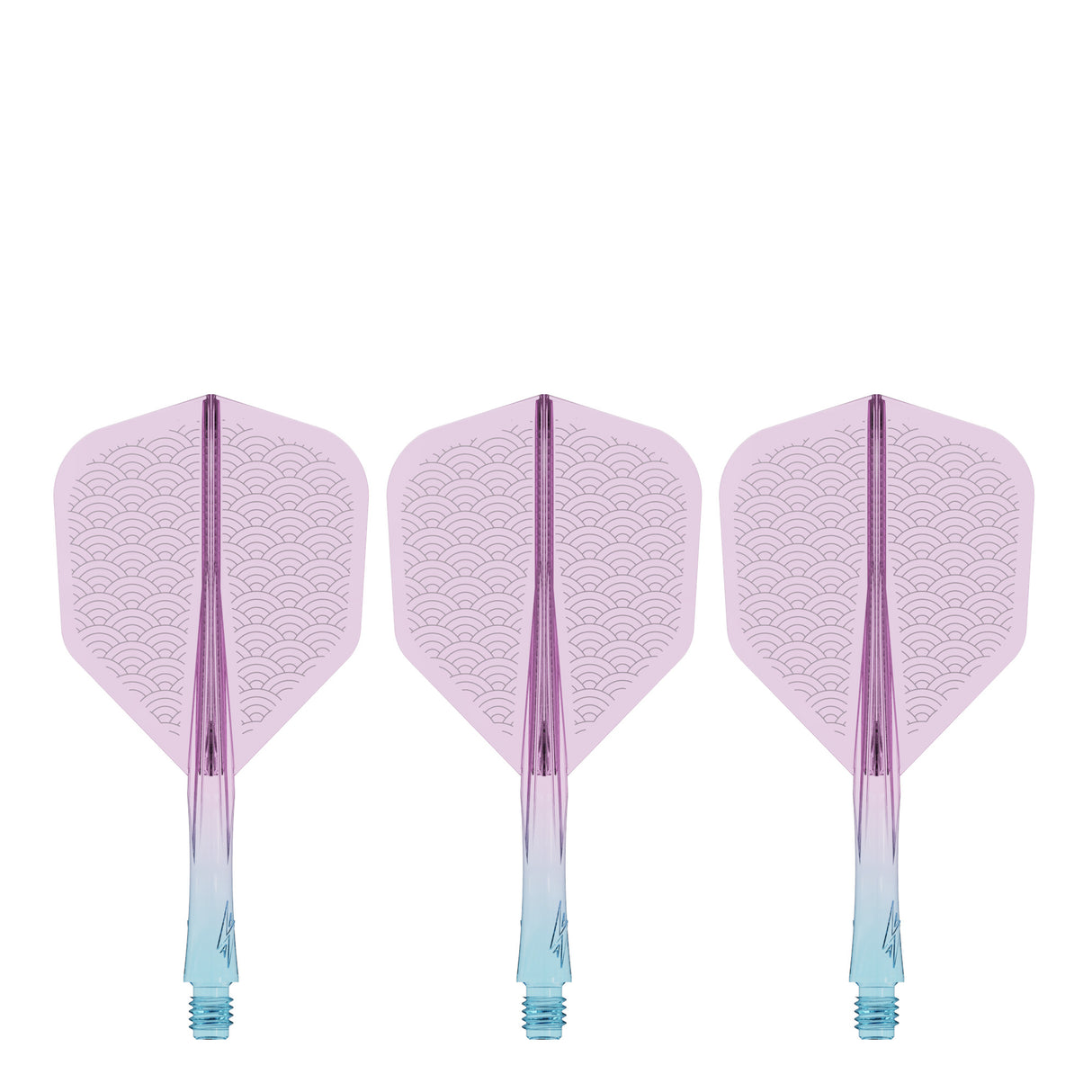 Caliburn SUP Flights - Moulded Shaft and Flight -  Standard No6 - Waves - Blue & Purple