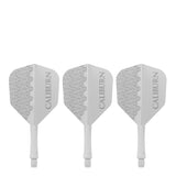 Caliburn SUP Flights - Moulded Shaft and Flight -  Standard No6 - Logo - White