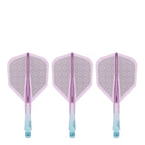 Caliburn SUP Flights - Moulded Shaft and Flight -  Standard No6 - Block - Blue & Purple