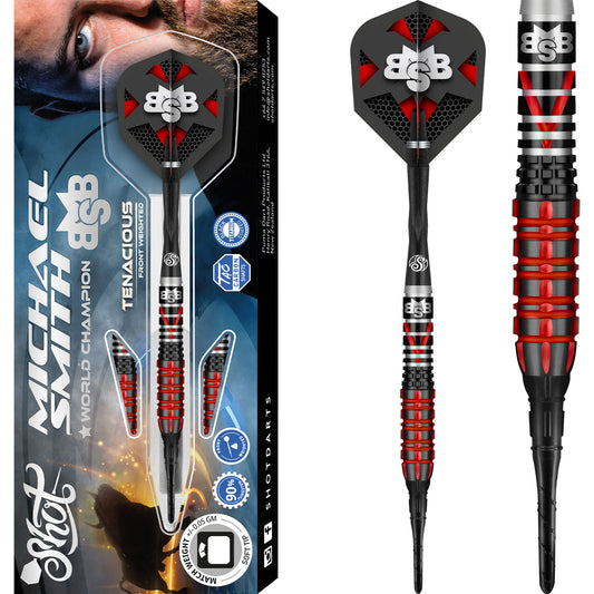 Shot Michael Smith Darts - Soft Tip Tungsten - Front Weighted - Bully Boy - Tenacious