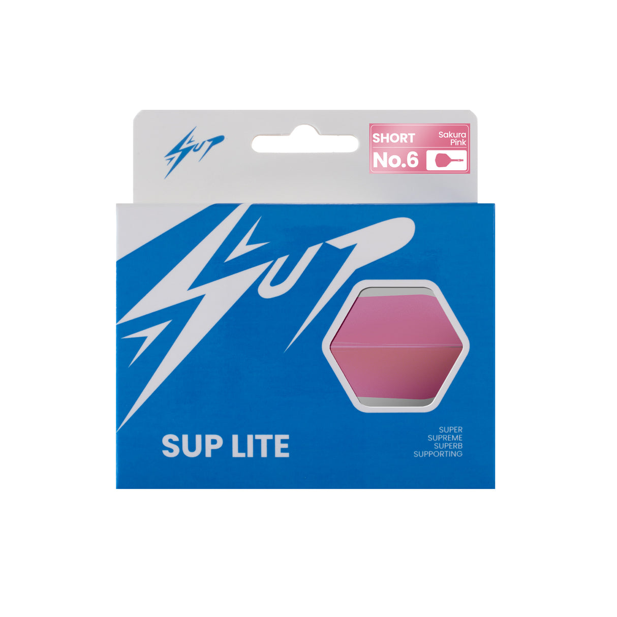 Caliburn SUP Lite Dart Flights - Moulded Flight & Shaft - Standard No6 - Sakura Pink